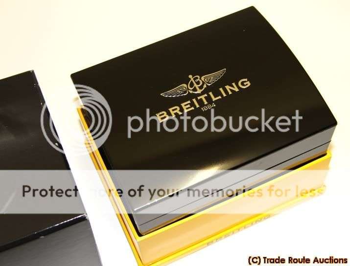 Authentic Breitling Watch Box -Presentation Case - Mint as new with inner Bakelite box & Pouch