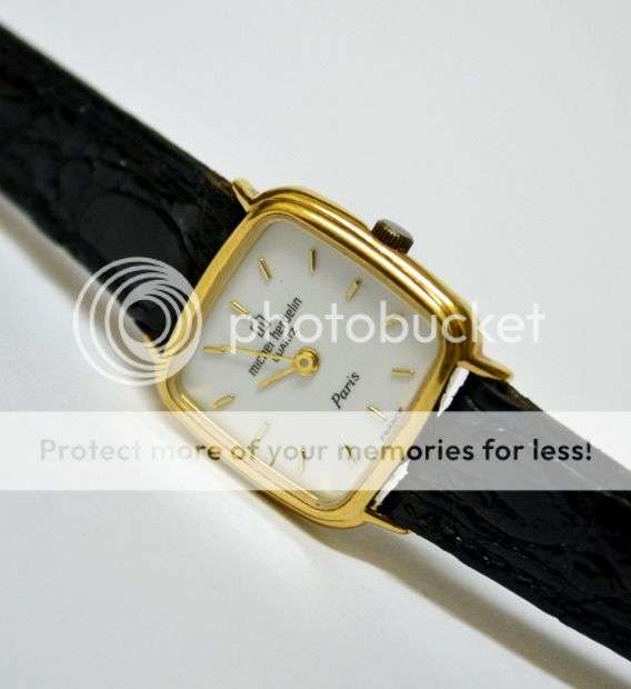 Michel Herbelin Womens Gold Plated Leather Strap Watch -  *** R 8,000-00 *** OLD STOCK