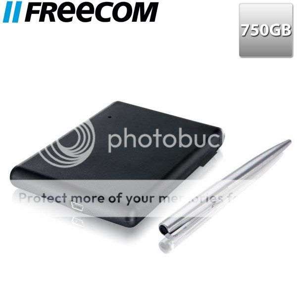 Freecom 750 GB XXS Portable External Mobile Hard Drive - World's Smallest External Hard drive
