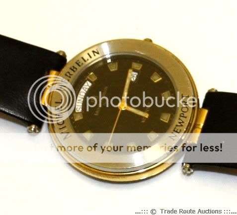 MICHEL HERBELIN NEWPORT MEN'S WATCH - FULL DAY DATE - LEATHER STRAP