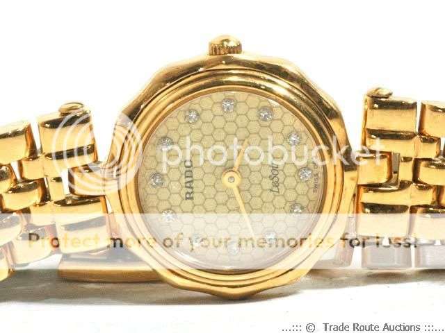 RADO Lesoir 18K Gold Plated Women's WristWatch *** DIAMONDS **** BARGAIN *** RADO ****