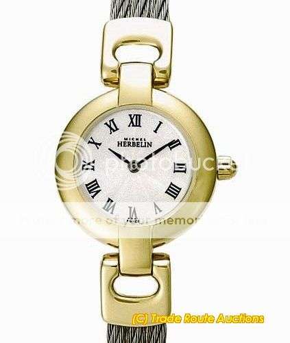 MICHEL HERBELIN LADIES 2-TONE CABLE BRACELET WATCH - 17005/BT08 *** R 8,000-00 *** STUNNING DESIGN