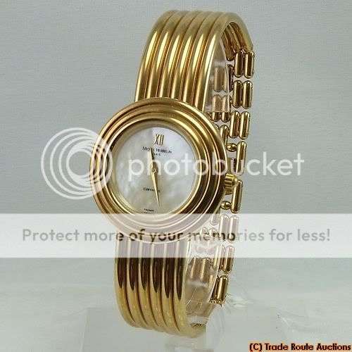 MICHEL HERBELIN MOTHER OF PEARL DIAL LADIES GOLD PLATED BRACELET WATCH - 7095 *** R 9,000-00 ***