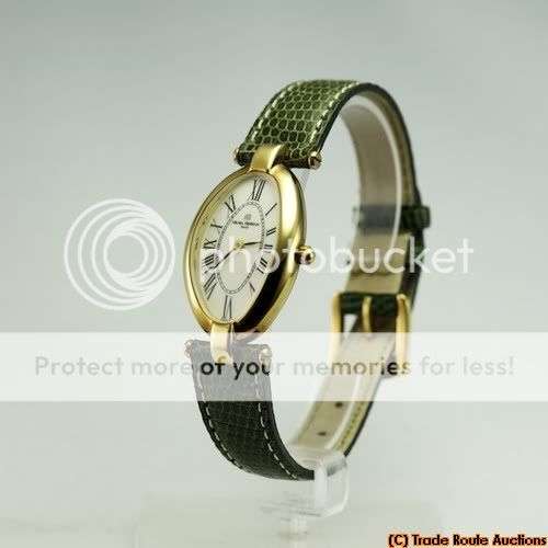 MICHEL HERBELIN LADIES GOLD PLATED LEATHER BAND WATCH - 7048 *** R 6,000-00 ***
