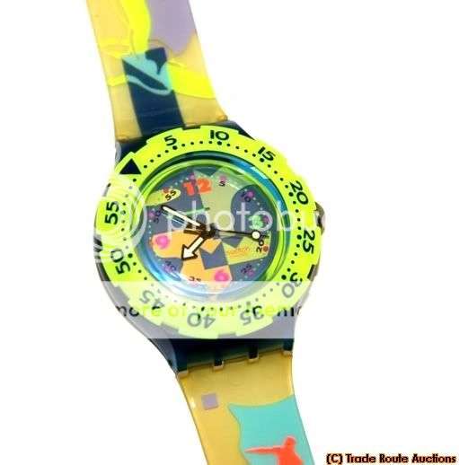 SDN105 Swatch - Scuba Over The Wave Fluorescent- Old New Stock - Clearance SALE 50% OFF