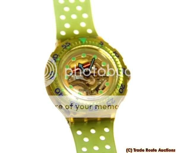 SDK107 Swatch - Scuba Blue Ice Hands Glow Classic - Old New Stock - Clearance SALE 50% OFF