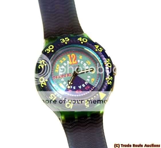 SDN106 Swatch - Scuba Bermuda Triangle Hands Glow - Clearance SALE 50% OFF