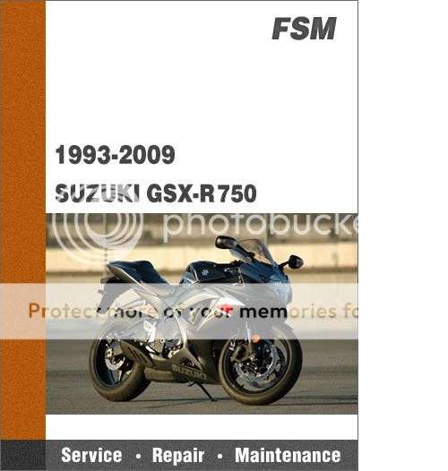 Suzuki GSX-R750 (1993  to 2009 - All models) Factory Service Repair Manual (E-book)