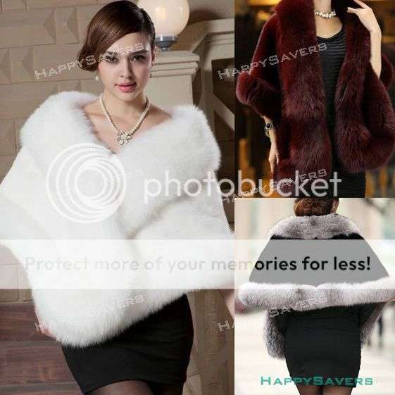 Imitation Mink Fur Shawl Elegant Sexy
