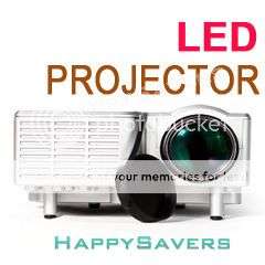Mini HDMI AV LED Digital Projector W/ USB & SD Card Slot & Speaker