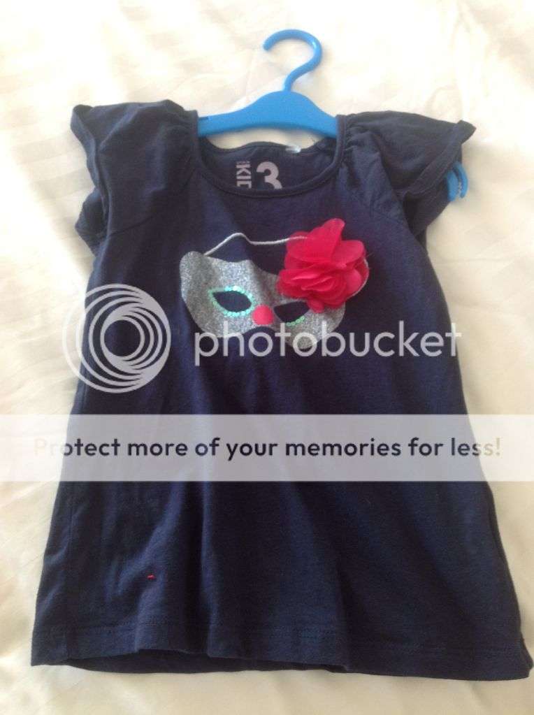 Baby girl navy short sleeve top size 2-3years by cotton on
