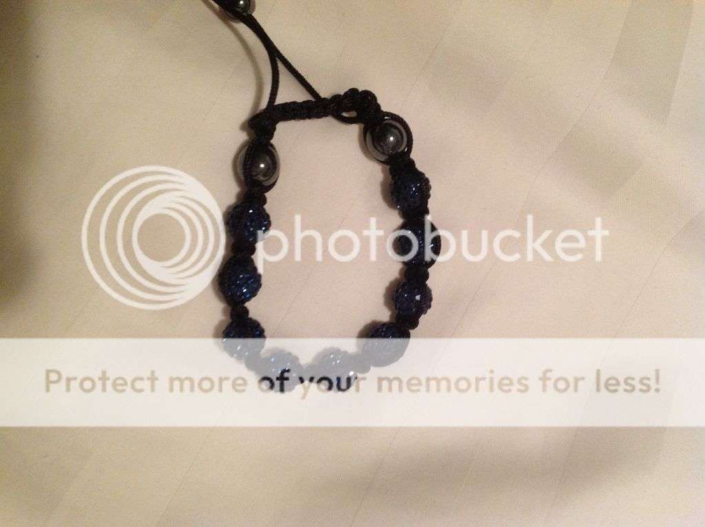 Crystal shambala bracelet in elegant navy