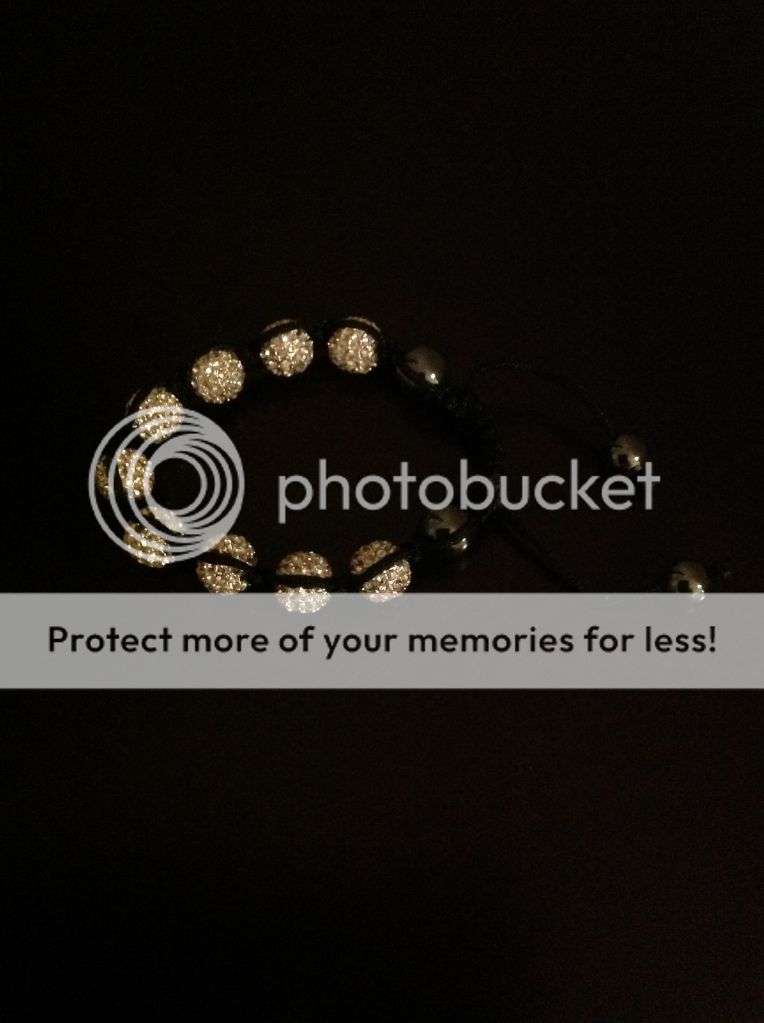 Crystal shambala bracelet in white ICE