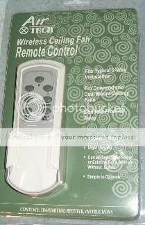 Air Tech Wireless Ceiling Fan and Light Remote Control unit