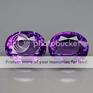 TOP QUALITY GEMSTONES -   5.35CT. PAIR OVAL FACET 100% NATURAL DEEP RICH PURPLE AMETHYST