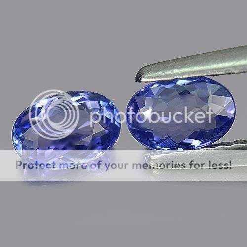 ABSOLUTELY GORGEOUS PAIR!!  1.84CT.  (2 PCS.)  OVAL FACET 100% NATURAL FIRE BLUE TANZANITE
