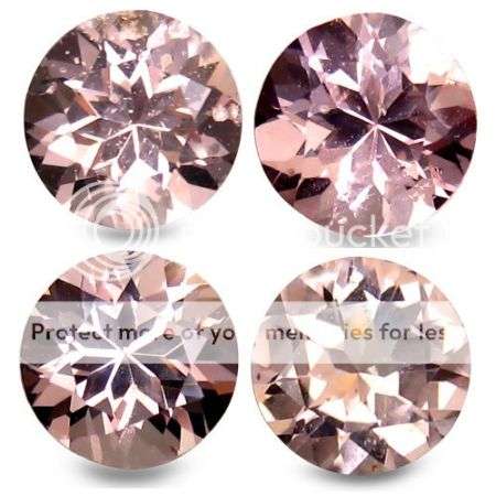 STUNNING LOT!   2.02CT. (4 PIECES) ROUND FACET CALIBRATED SIZE (5 x 5 mm) PINK MORGANITES