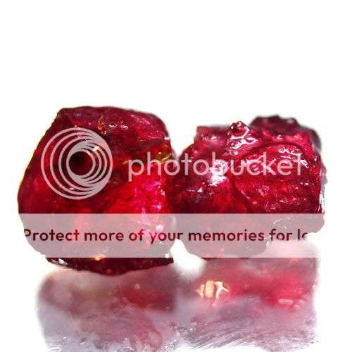 2 PIECES 7.88CT.(2 PIECES) ROUGH TOP BLOOD RED NATURAL RUBY MINED IN MADAGASCAR