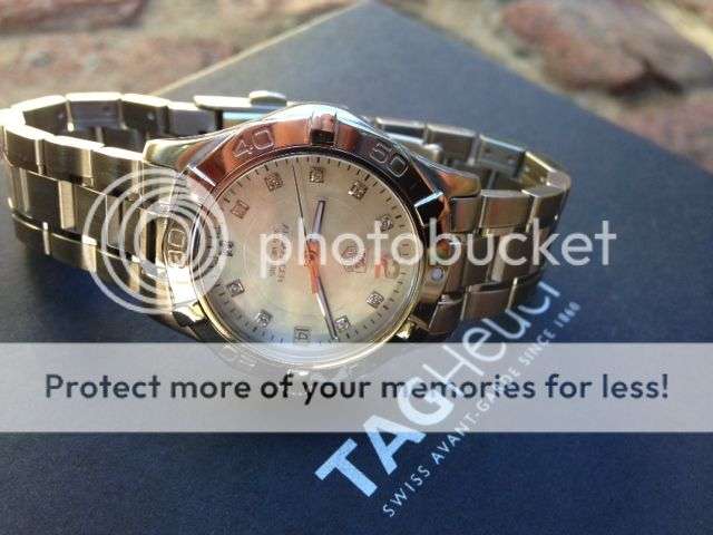 TAG HEUER AQUARACER MOTHER OF PEARL AND DIAMONDS