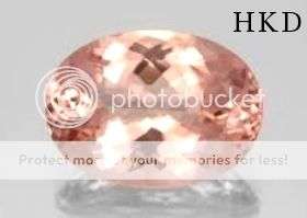 "HKD"CERTIFIED" - TOP QUALITY -  2.11CT. OVAL FACET 100% NATURAL TOP SALMON PINK MORGANITE