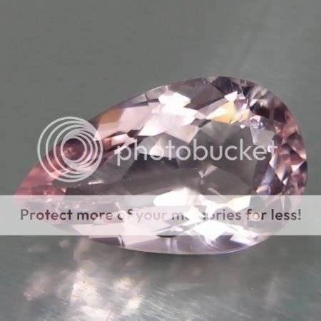ONE OF THE BEST WE HAVE HAD TO OFFER! OUTSTANDING 3.16CT. PEAR FACET 100%  NATURAL PINK MORGANITE