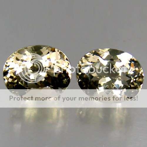 EXQUISITE EARRING PAIR!!  6.12CT. (PAIR) OF OVAL FACET 100% NATURAL CHAMPAGNE ANDESINES