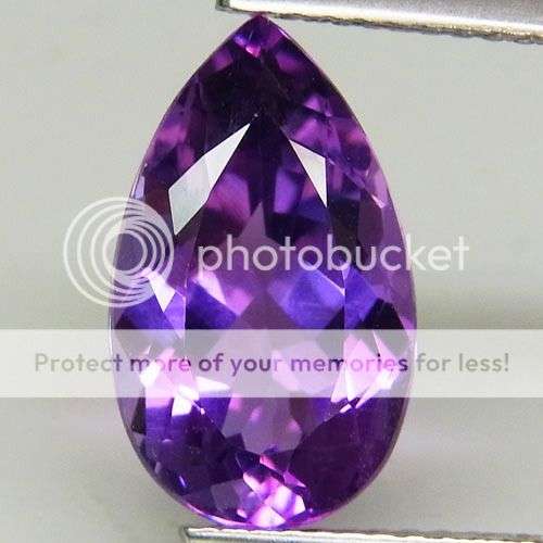 OUTSTANDING 4.30CT. PEAR FACET 100% NATURAL DEEP RICH PURPLE AMETHYST