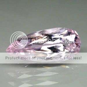 THIS IS A BEAUTY!   GORGEOUS 5.57 CT. PEAR FACET 100% NATURAL TOP SILVER PINK KUNZITE