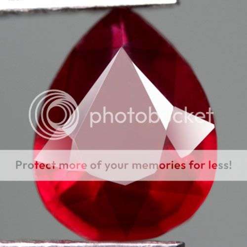 MAGNIFICENT 1.95CT. TEARDROP FACET 100% NATURAL TOP BLOOD RED RUBY