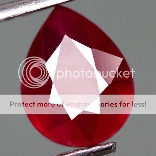 GORGEOUS 2.02CT. TEARDROP FACET 100% NATURAL TOP BLOOD RED RUBY