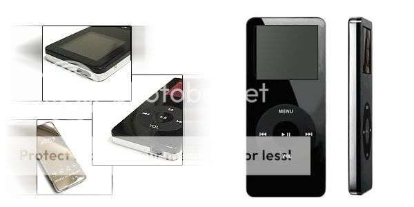 BLACK 4GB MP3, MP4, FM/USB/LCD/ Player FREE Case & S/H