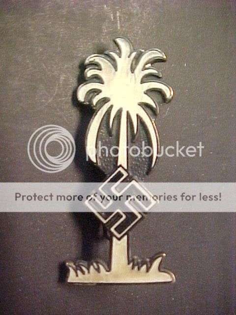WWII Nazi German DAK AFRIKA KORPS Palm Tree Badge R10 NO RESERVE!!
