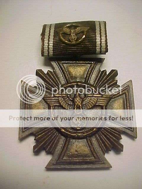 WWII German NSDAP Bronze Medal w Ribbon Bar R10 NO RESERVE!