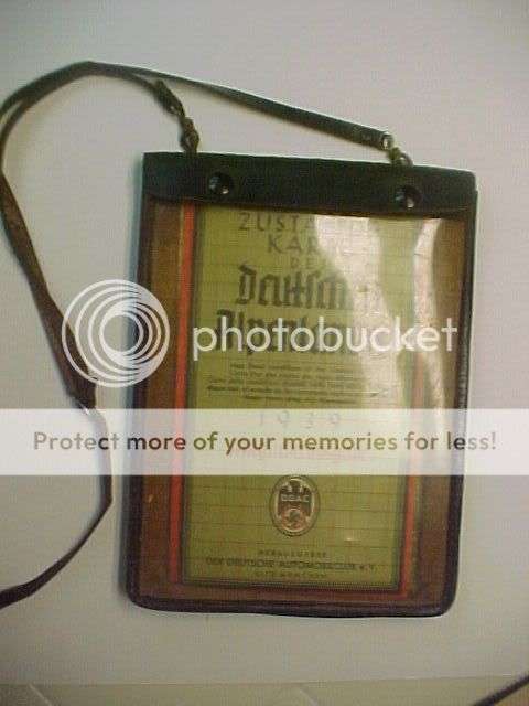 WWII Nazi German DDAC Map and Leather Case