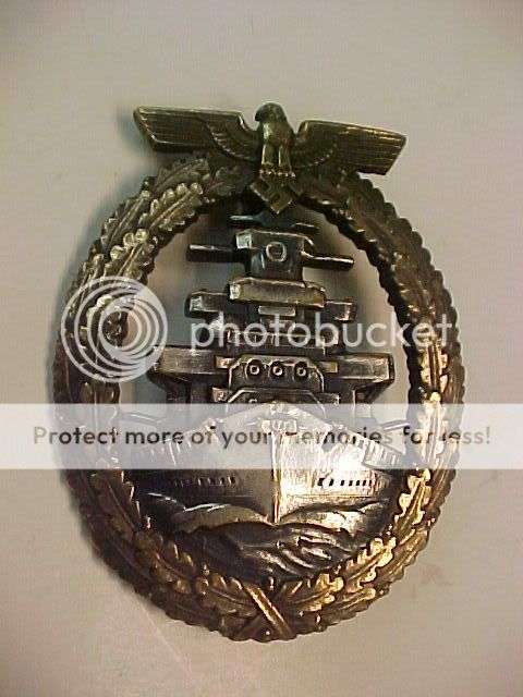 WWII German Kriegsmarine HIGH SEAS FLEET BADGE RS&S