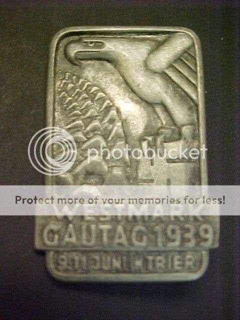WWII Nazi German WESTMARK GAUTAG Badge R10 NO RESERVE!