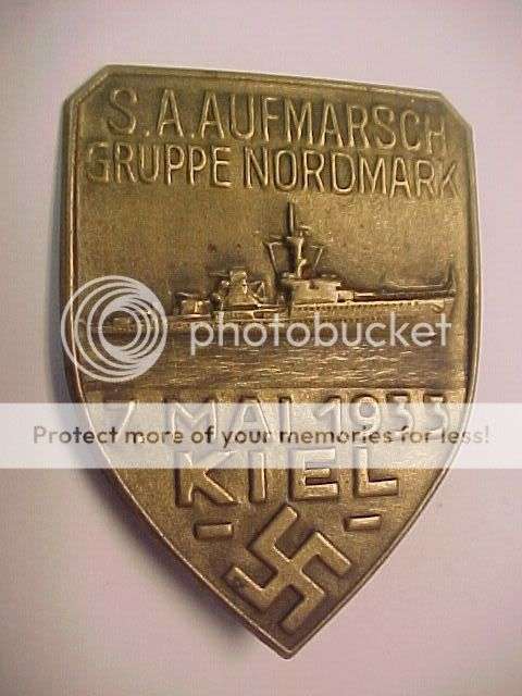 WWII German SA Badge KIEL 1933 R10 NO RESERVE!