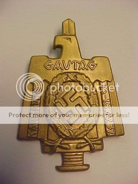 WWII German Gautag Badge 1937 R10 NO RESERVE!