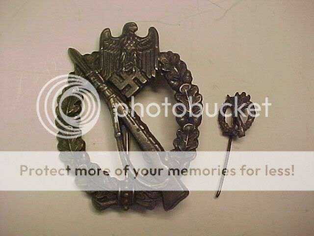 WWII Nazi German IAB INFANTRY ASSAULT BADGE & STICKPIN