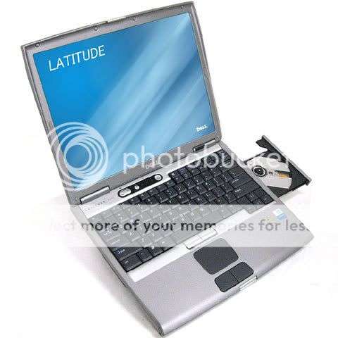 ** Dell D600 Pentium M Laptop ** 1.4GHZ ** 768MB RAM ** 80GB Hard Drive **  DVD Combo**