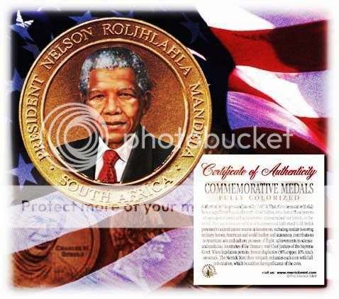 Nelson Mandela Colorized U.S. Medal of Honor Limited Edition