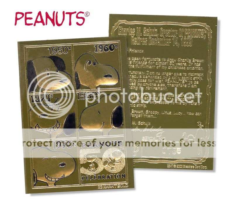 SNOOPY Officially Licensed 23KT GOLD CARD