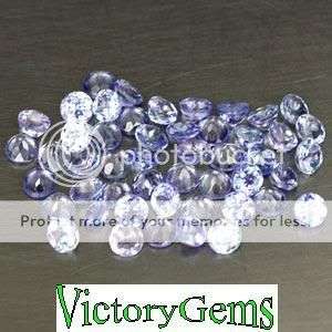 Packet of 20 Tanzanite Rounds 0.60ct