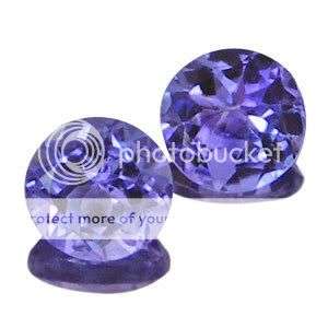 Pair of violet blue tanzanites-0.16ct