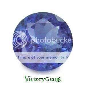 Stunning violet blue tanzanite round vvs 0.20ct