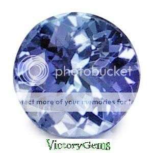 Stunning violet blue tanzanite round vvs 0.19ct