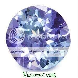 Violet blue VVS tanzanite round 0.17ct