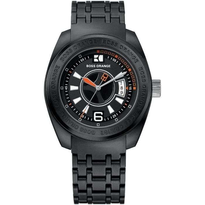 HUGO BOSS///BOSS ORANGE Black Resin Mens Watch 1512540