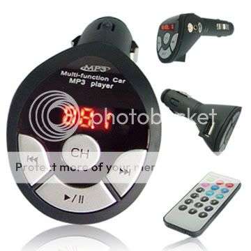 NEW! WIRELESS >200 CHANNEL !!CAR MP3 FM MODULATOR via USB & AUX IN  such as CD, MD, IPOD, DVD player