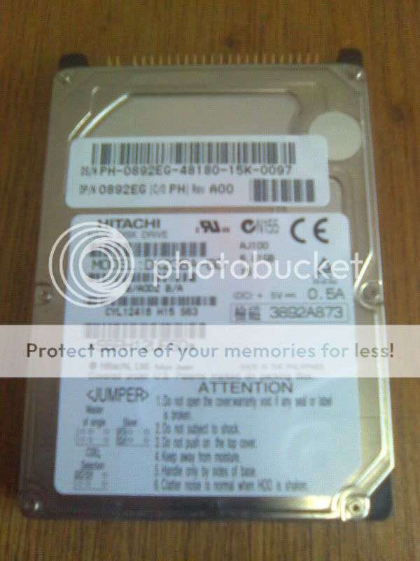 Hitachi - Laptop IDE Hard Drive - 6 Gig